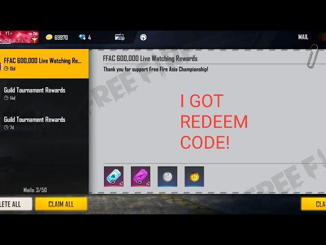 I GOT REDEEM CODE!||CHANDU TELUGU GAMING||FREE FIRE