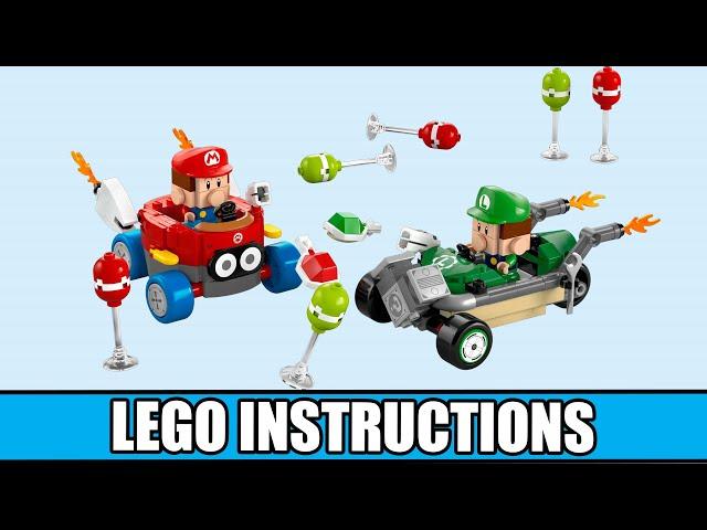 LEGO Instructions - Super Mario - 72034 - Baby Mario vs. Baby Luigi - Mario Kart