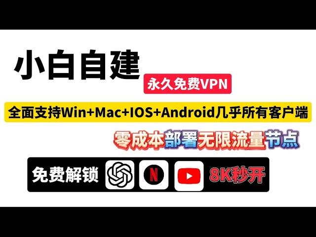 两个永久免费域名！自建永久免费的VPN节点，告别机场！多国节点，无限流量看8K！免费解锁Netflix、ChatGPT！Pages部署免费的Trojan节点！保姆级免费VPN搭建教程！2024最新最强