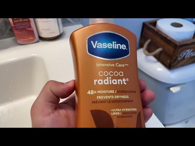 Vaseline Intensive Care Body Lotion Cocoa Radiant 4 ct for Dry Skin Review