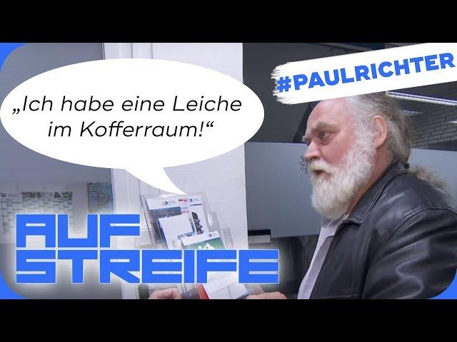 "Ich hab eine Leiche im Kofferraum!" - Schock bei der Polizei |#PaulRichterTag | Auf Streife | SAT.1