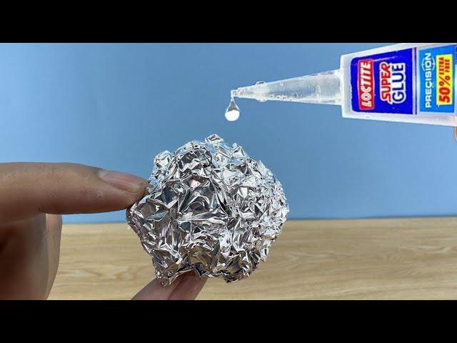 Super Glue and Aluminium foil ! Pour Glue on Aluminium foil and Amaze With Results