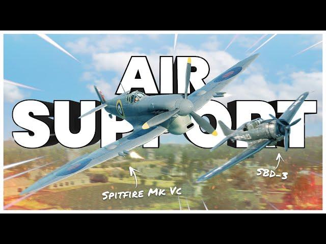 War Thunder Player gives AIR SUPPORT In Enlisted