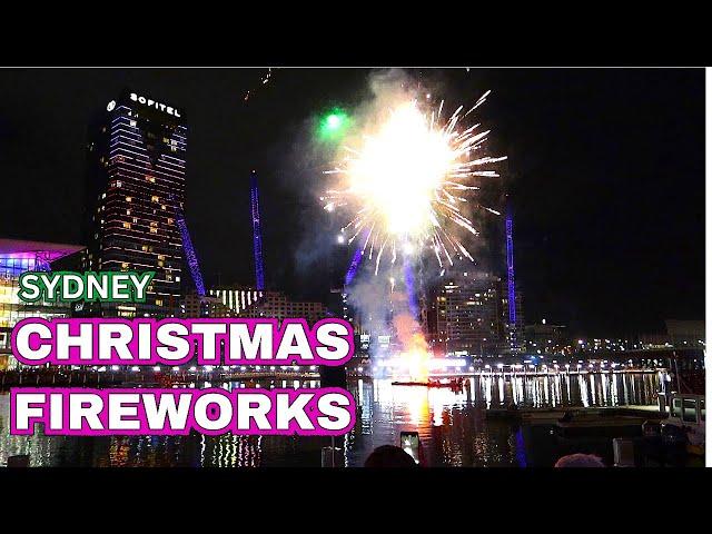 CHRISTMAS FIREWORKS AT SYDNEY DARLING HARBOUR (4K)