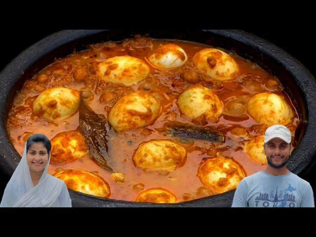 Egg  Karahi recipe with Kulcha Naan Tandoori Il Anda Karahi Recipe lI