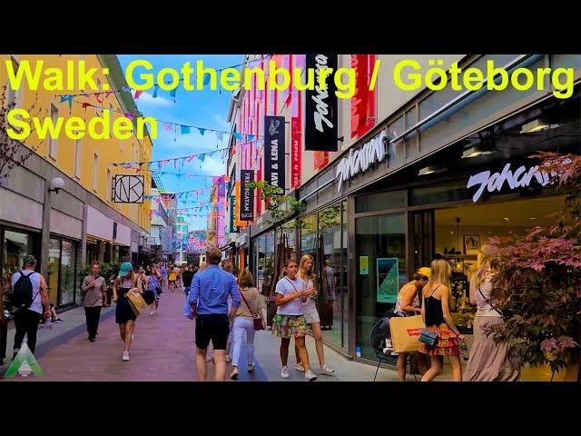 Walk Gothenburg / Göteborg, Sweden Tour - Summer 2023 - 4k 60fps UHD