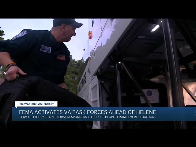 Virginia task forces heading to Florida to help with Helene-related rescues