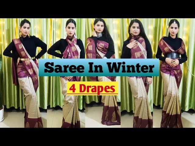 Saree With Sweater| Wedding Looks in Winter|Priya Jai Singh #sareewithsweater #winterwedding#saree