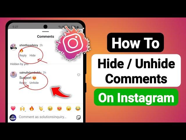 How To Hide / Unhide Comments On Instagram - 2024 | Hide Or Unhide Comments On Instagram