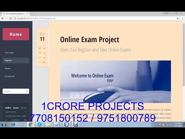 Online Examination Project Session Time in Java ( UPDATED ) - 1Crore Projects