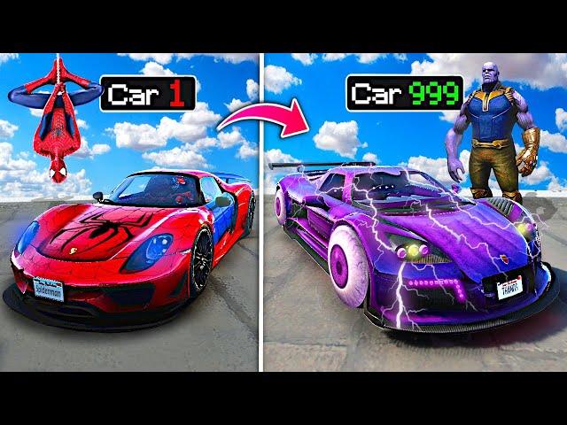 Upgrading SUPERHERO Cars To GOD HERO Cars In GTA 5!