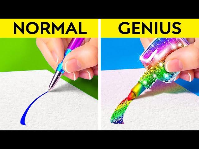 MIND-BLOWING ART CHALLENGE: School Tricks and Hilarious Ideas from 123GO! GOLD