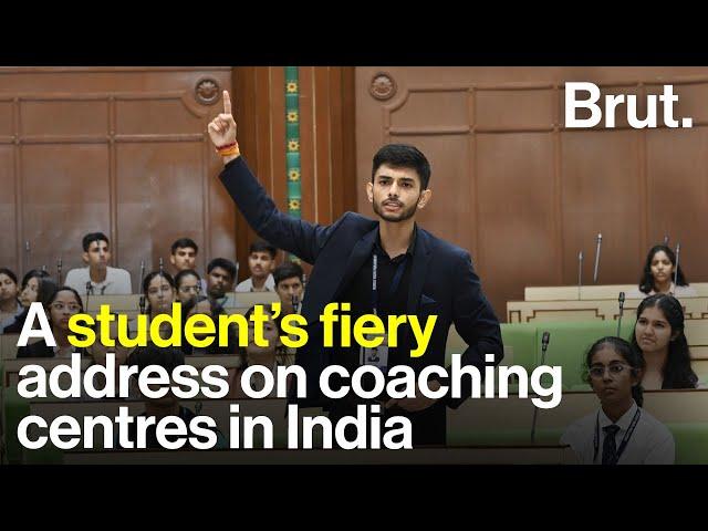 A student’s fiery address on coaching centres in India