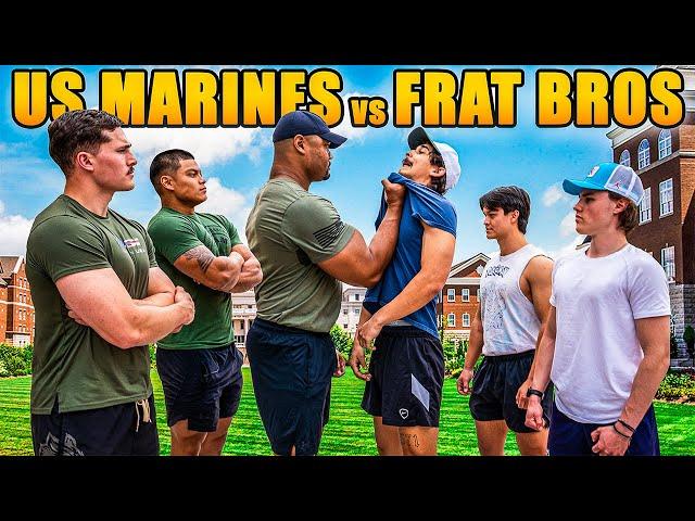 US Marines vs Frat Bros | Who's Fitter?!