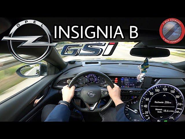 OPEL Insignia B Sports Tourer 2.0 GSi 209 HP acceleration & Top Speed drive on German Autobahn