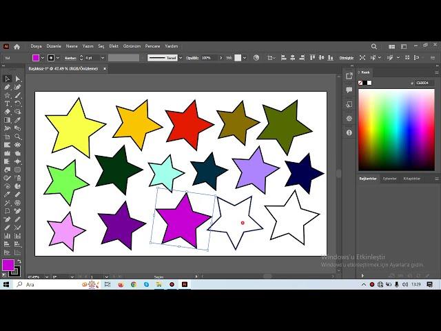 Adobe Illustrator Şekiller Çizimleri Renk Tonlamaları Eğitimi