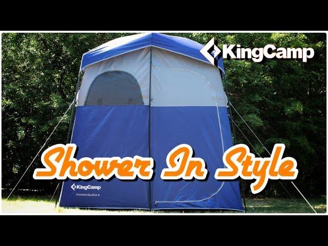 Keep clean at camp with the KingCamp marasusa ll xtra large two room shower house