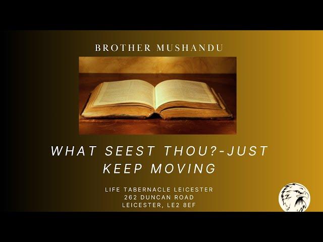 What Seest Thou ? - "Just Keep Moving" - Bro B. Mushandu - 26/06/2024