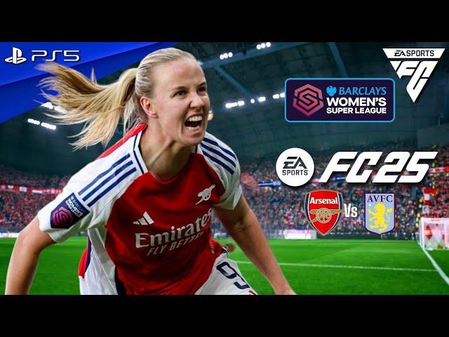 FC 25 | Arsenal vs Aston Villa - Women's Super League 2024 Full Match ft. Russo | PS5 4K