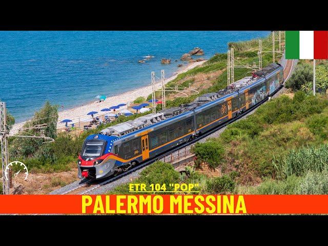 Cab Ride Palermo - Messina (Palermo-Messina railway, Italy) train driver's view 4K