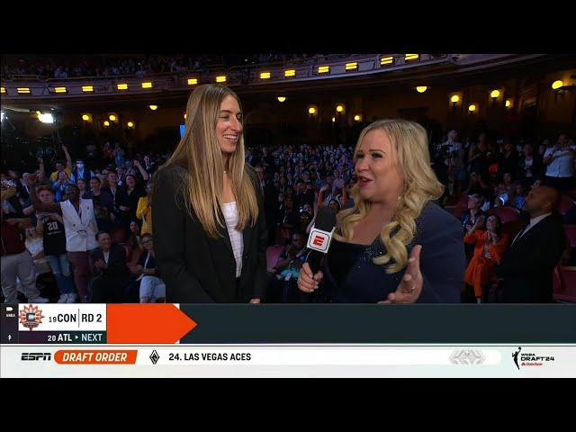  KATE MARTIN #18 PICK AT 2024 WNBA DRAFT BY LAS VEGAS ACES + Interview | Iowa Hawkeyes