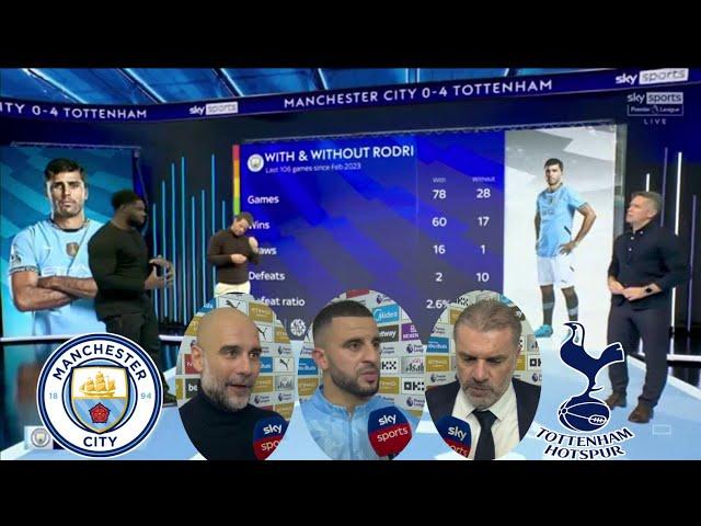 Man City vs Tottenham 0-4 What Kyle Walker said on the Big Lost | Pep & Ange Postecoglou Interview