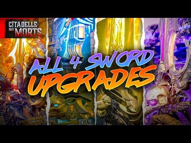 ALL 4 SWORD UPGRADES on CITADELLE DES MORTS... (Fire, Storm, Void, Light) - Black Ops 6 Zombies