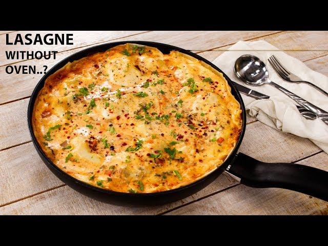 Vegetable Lasagna in Pan Recipe | No-Egg Homemade Lasagne Sheets - CookingShooking