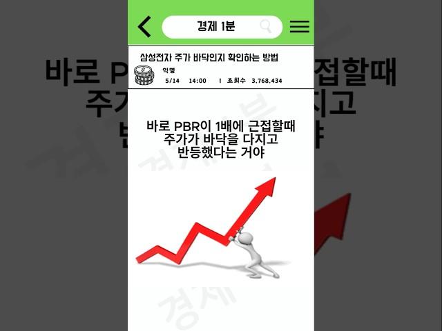 삼성전자 주가가 바닥인지  확인하는방법  #코스피 #투자 #재테크 #경제 #삼성전자