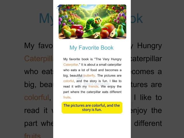 My Favorite Book |English Reading Story |English Learning for Beginners #learningenglish