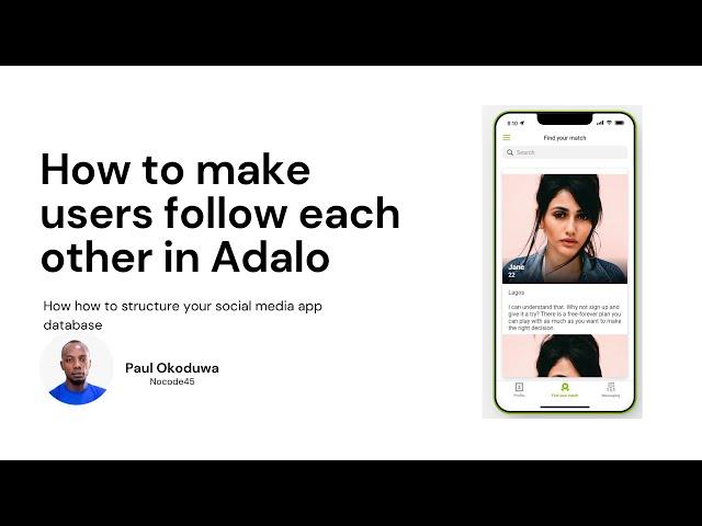 How to make users follow each other in Adalo