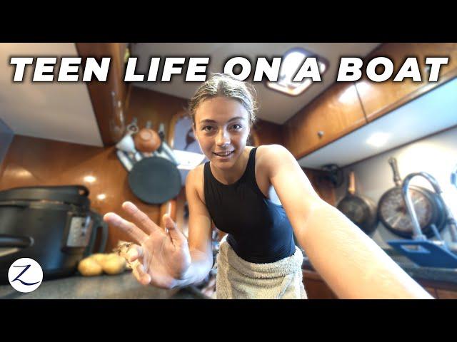 A Day in MY LIFE (16 yrs old, living on a sailboat) Ep 261