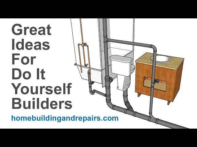 Plumbing Drain And Vent Pipe Installation in Small 625 Square Foot Home Tutorial