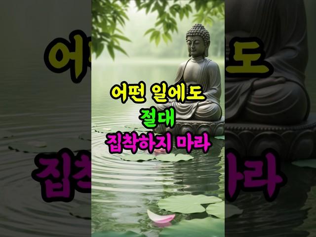 붙잡지 말라, 떠난 것은 떠나게 하라 #부처님말씀 #불교 #집착 #마음공부 #인연