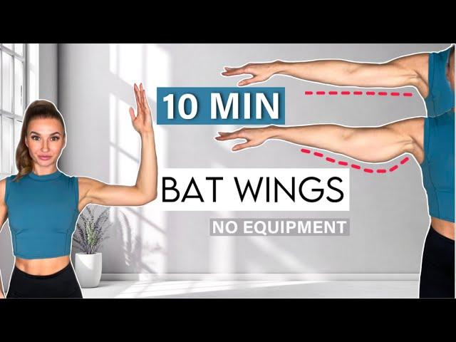 10 MIN BAT WINGS WORKOUT / Get rid Flabby Triceps ! Beginner / No Equipment / No Rep / Katja Believe