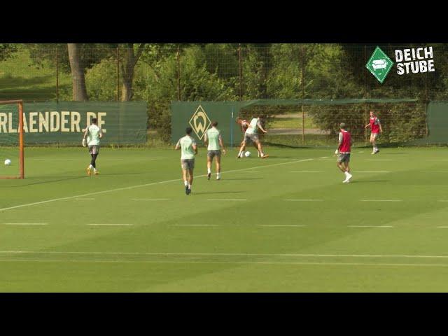 Topp zaubert und tunnelt Jung, Hansen-Aaröen köpft ein: Die Highlights vom Werder Bremen-Training!