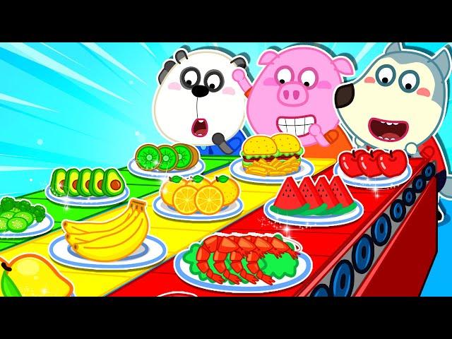 Eating Only One Color of Food Challenge | Wolfoo Learns Healthy Food Choices  Wolfoo Kids Cartoon