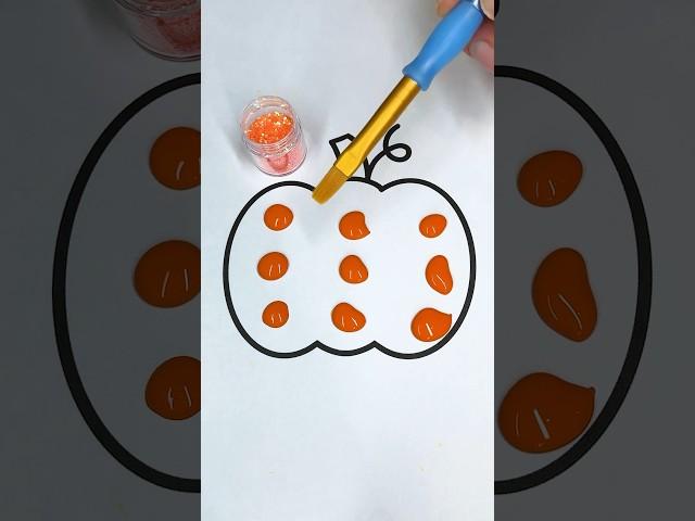 Glitter Pumpkin  Glitter Art #glitter #glitterart #colorfulcreativekids #paint #color