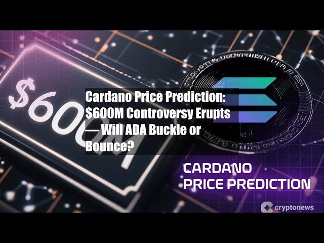 Cardano Price Prediction: $600M Controversy Erupts — Will ADA