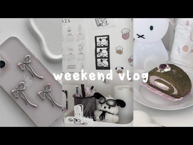 weekend vlog ⋆𐙚｡⋆𖦹 cozy and productive days, desk update, shopping, lots of food,introvert diaries