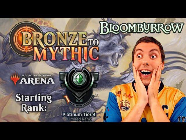  Bronze To Mythic: Episode 7 - Starting Rank: Platinum 4 - MTG Arena:  Bloomburrow Draft 