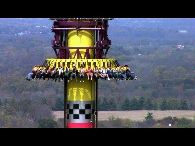 Drop Tower: Scream Zone off-ride HD Kings Island