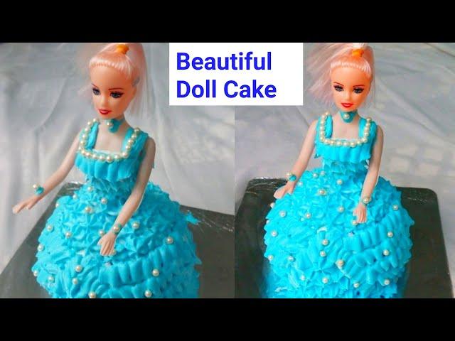 Doll Cake|Beautiful Doll Cake Recipe|Vanilla Doll Cake डॉल केक Without Doll Mould/Tin