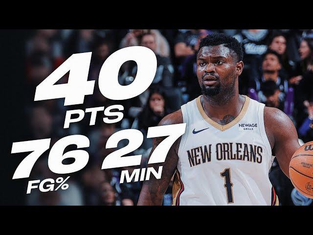 Zion Williamson GOES OFF For 40-PTS In Sacramento | February 8, 2025