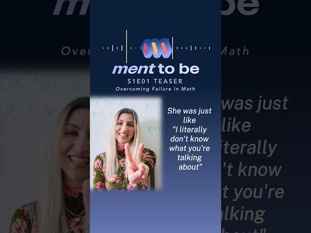 MENT TO BE Podcast S1E01 Teaser: Vanessa Vakharia CEO & Founder of The Math Guru #careers #education