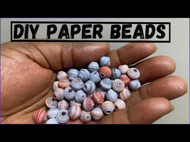 Easy Paper Beads from Watercolor Painted Cardstock: Step-by-Step Tutorial