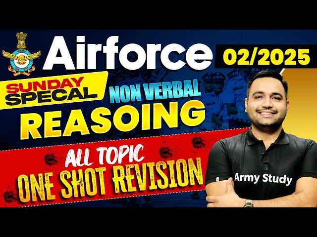 Airforce Y Group Reasoning Class 2024 | Non Verbal Reasoning All topic One shot Revision