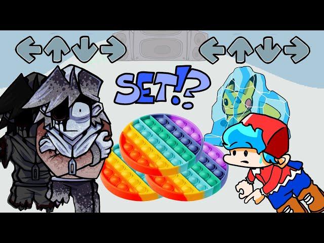 FNF Characters VS Mount Silver | POP-IT Battle | FRIDAY NIGHT FUNKIN ANIMATION | Monochrome Remix