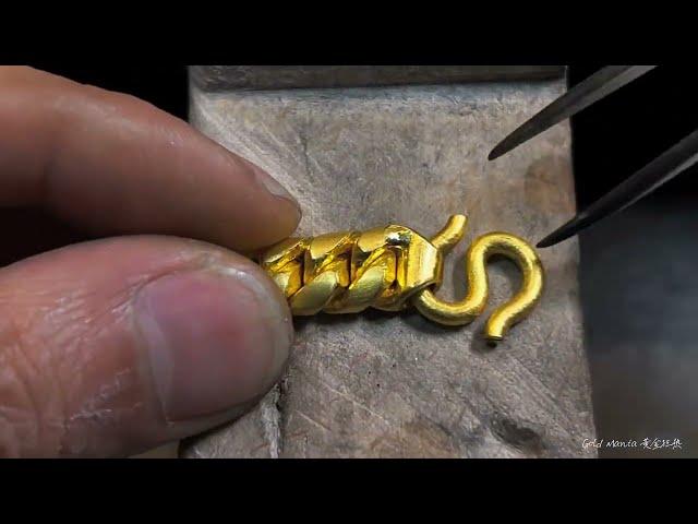 Wow That's a Unique 24K Golden Bracelet Making Process  #viral #trending #shortvideo