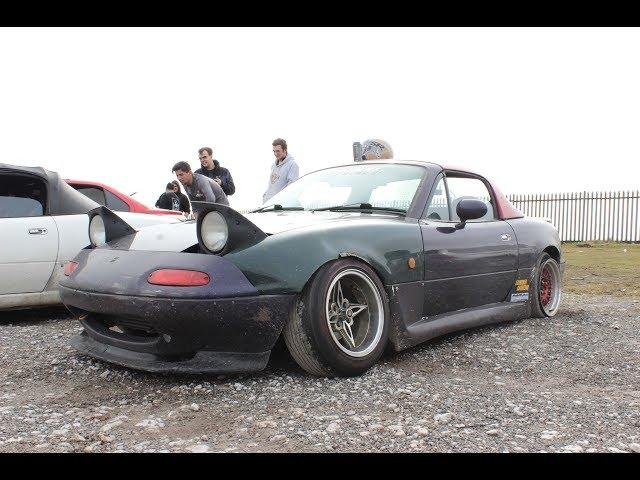 INSANE TURBO MX5 DRIFTING BUXTON RACEWAY